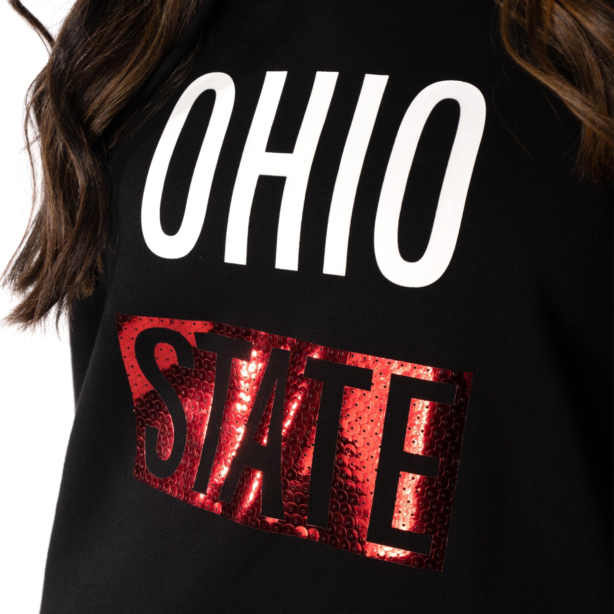 Ohio State Buckeyes Sequin Die Cut Hoodie - Image 3