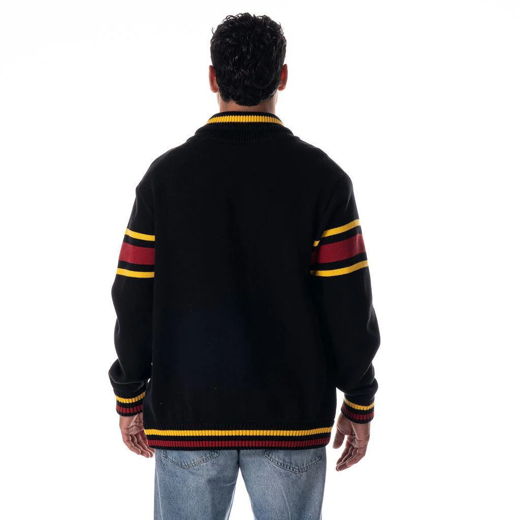 USC Unisex Jacquard Zip Front Sweater – Black - Image 3