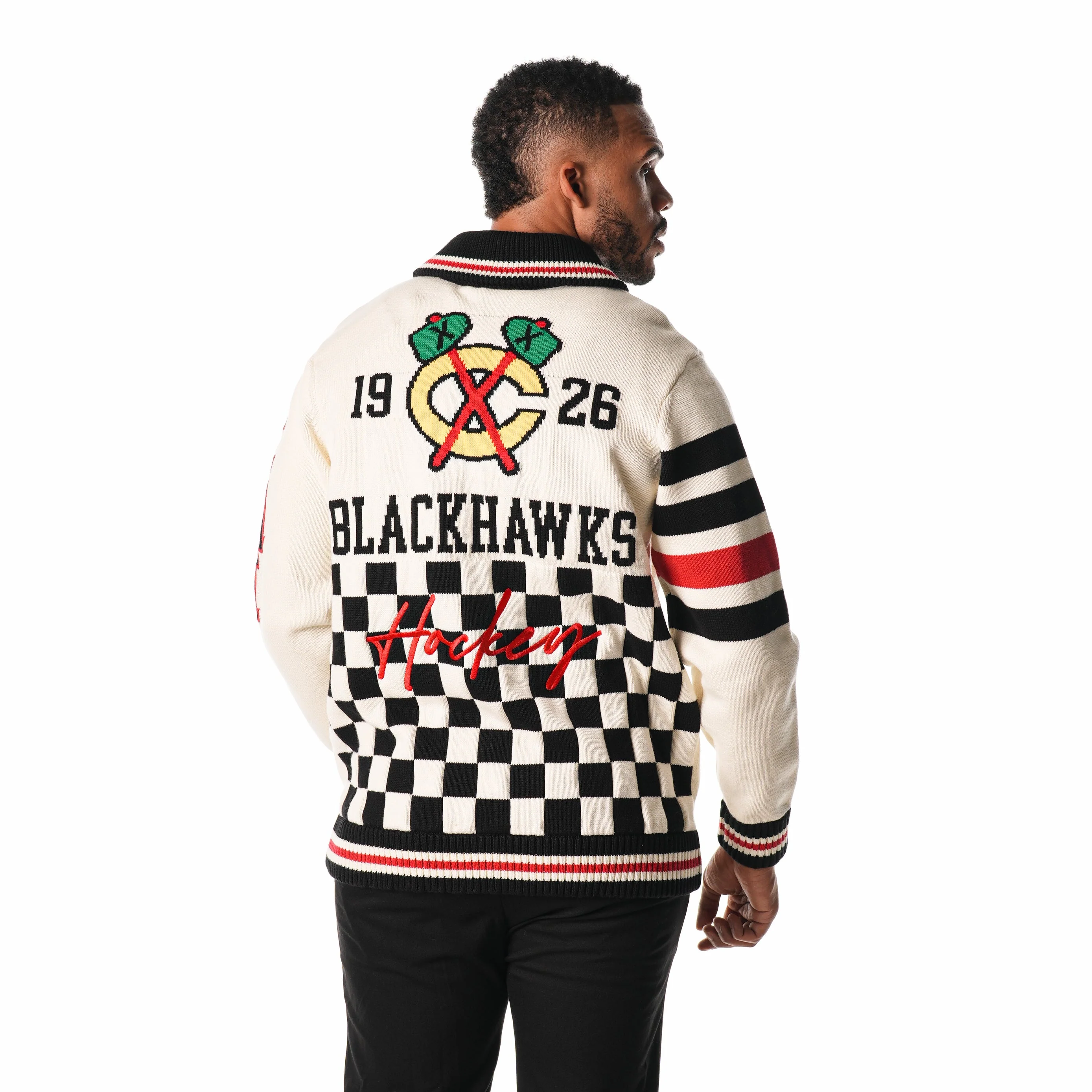 Chicago Blackhawks Jacquard Sweater - Cream - Image 3