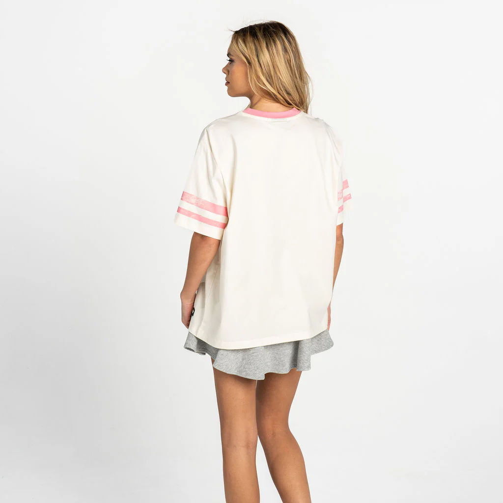 Inter Miami CF Women's Drop Shoulder Tee - Cream - Image 3